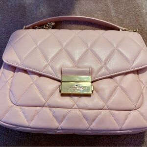 NWOT Kate Spade Conch Pink Quilted Handbag